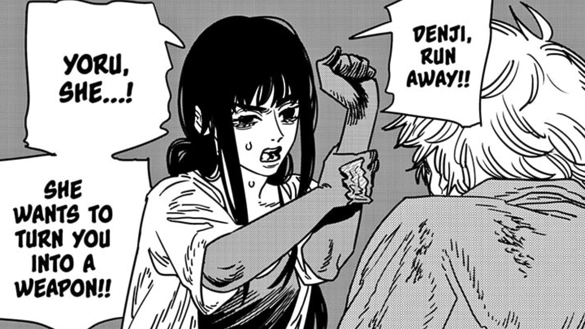 Asa and Denji as seen in Chainsaw Man chapter 208 (Image via Shueisha)